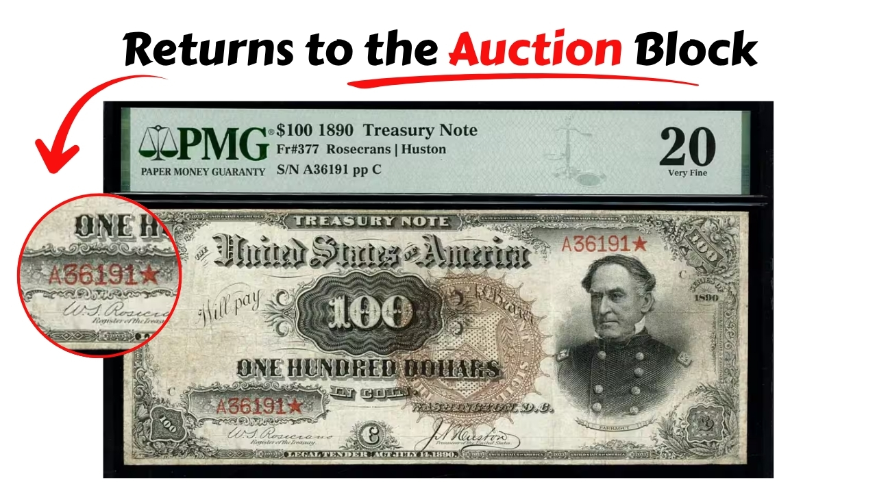 Rare 1890 Watermelon $100 Note Could Make Auction History
