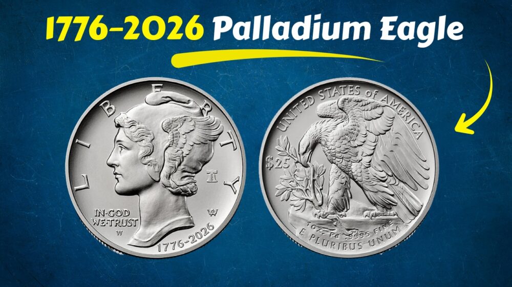 1776–2026 Palladium Eagle With 250th Anniversary Privy Released by U.S. Mint