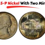 Rare 1945-P Nickel With Two Mint Errors: Doubled Die and Curved Clip
