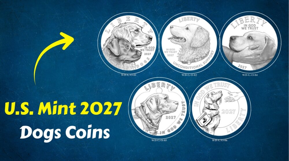 U.S. Mint 2027 Working Dogs Coins Honor Service and K-9 Dogs