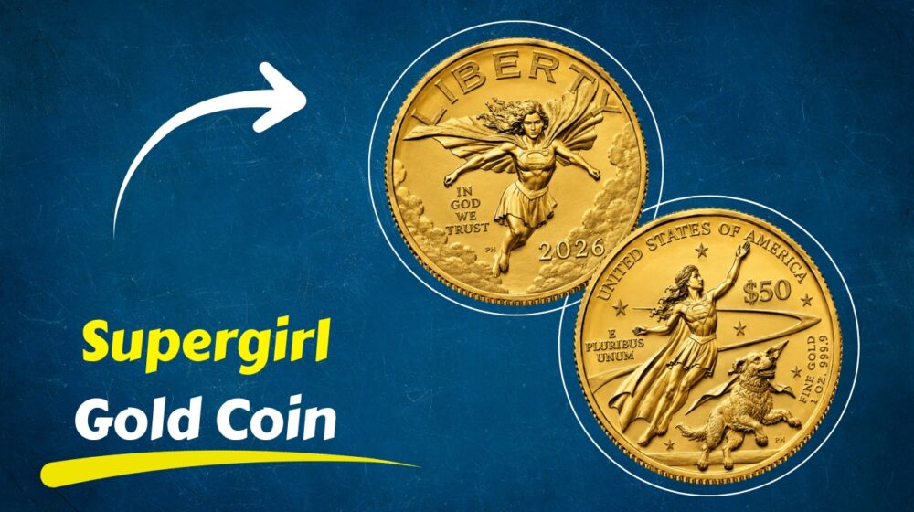 U.S. Mint Launches Supergirl Gold Coin and Krypto Silver Medals